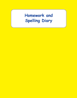 Picture of BD305 Homework and Spelling Diary (Yellow) - Large Size