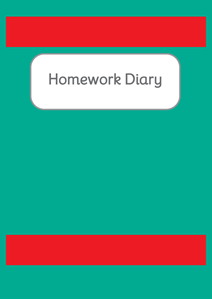 Picture of BDA6-HD80 Homework Diary (Green) - A6 Size