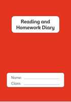 Picture of BDA5-RHD2 Reading and Homework Diary (Red) (Matte Cover)- A5 Size