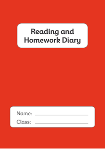 Picture of BDA5-RHD2 Reading and Homework Diary (Red) (Matte Cover)- A5 Size