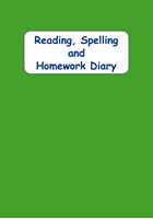 Picture of BDA5-RSHD Reading, Spelling & Homework Diary (Green) (Laminated Cover)- A5 Size