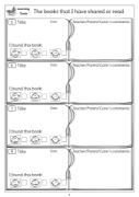 Picture of BE101 EYFS Reading Record and Learning Tools (Green) - Log Format