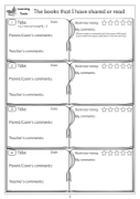 Picture of BE103 Year 2 Reading Record and Learning Tools (Purple) - Log Format 