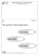 Picture of BE301 EYFS Reading Record and Learning Tools (Green) - Diary Format