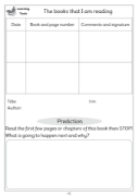 Picture of BE306 Year 5 Reading Record and Learning Tools (Grey) - Diary Format