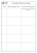 Picture of BE307 Year 6 Reading Record and Learning Tools (Blue) - Diary Format 