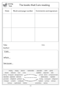 Picture of BE307 Year 6 Reading Record and Learning Tools (Blue) - Diary Format 