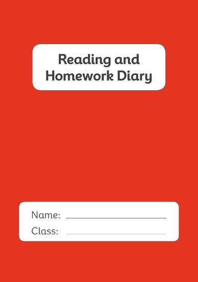 Picture of BDA5-RHD2 Reading and Homework Diary (Matte Red)