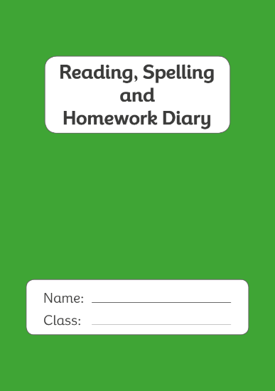 Picture of BDA5-RSHD4 Reading, Spelling & Homework Diary (Matte Green)