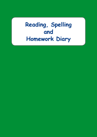 Picture of BD303 Reading, Spelling and Homework Diary (Green)